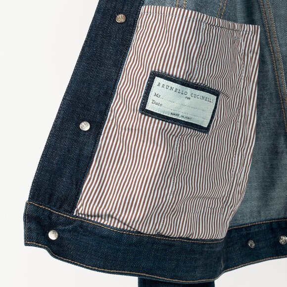 Brunello Cucinelli SS22 Blue Cotton-Denim Jean Jacket - Picture 13 of 16